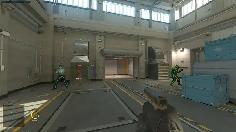 VaporCheats ESP and radar running in Counter-Strike 2